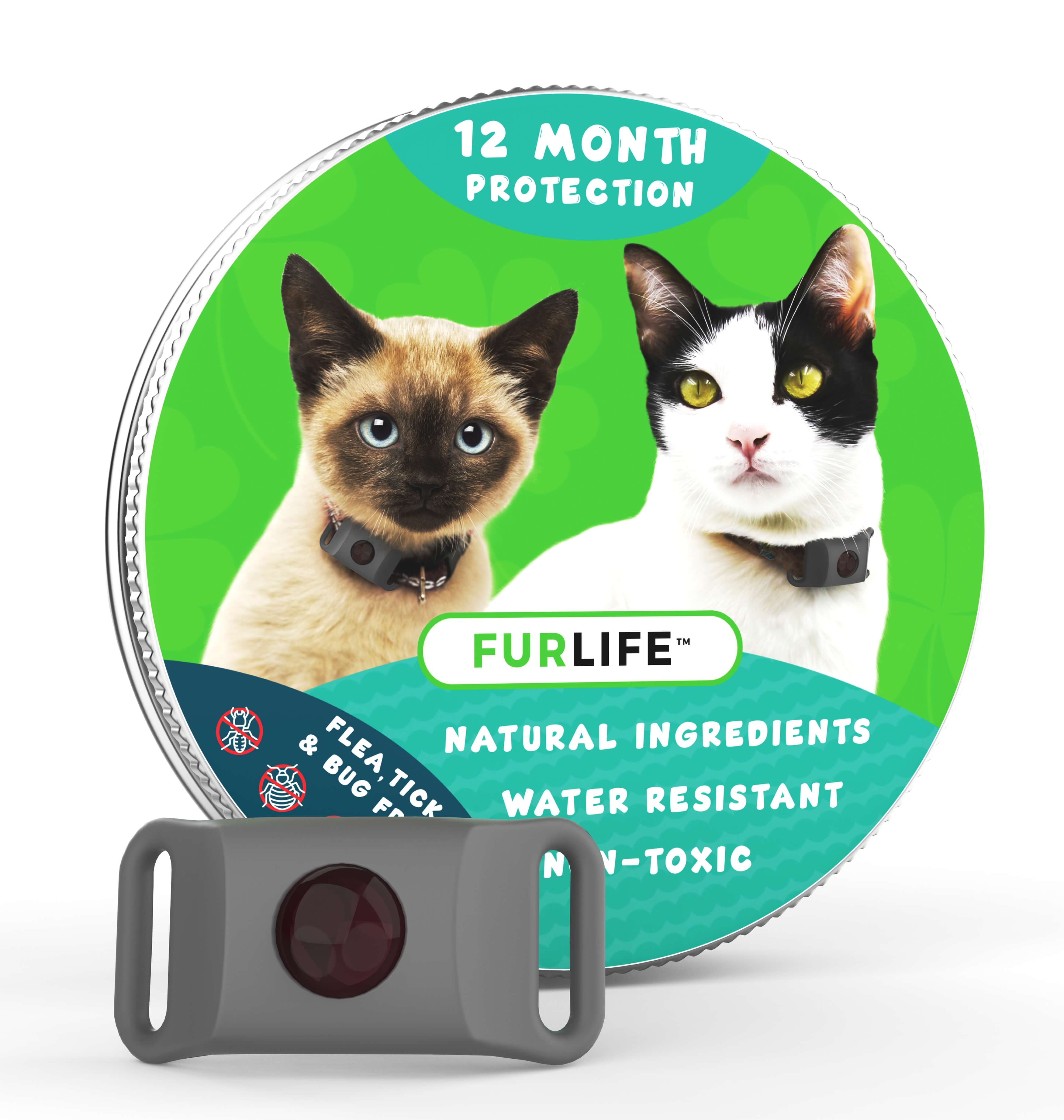 FurLife™ - 12 Months All Natural Flea and Tick Tags for Cats