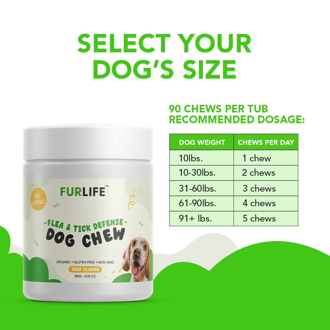 FurLife™ - All Natural Flea & Tick Defense Chews for Dogs